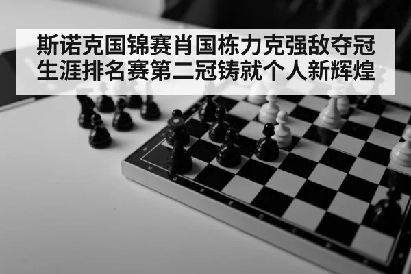 斯诺克国锦赛肖国栋力克强敌夺冠 生涯排名赛第二冠铸就个人新辉煌